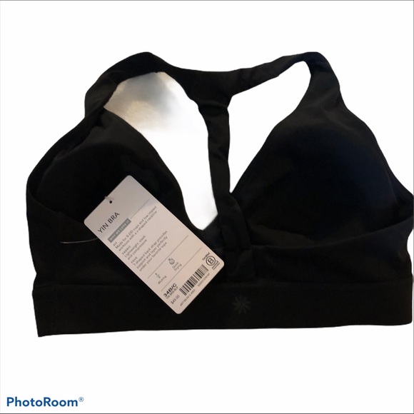 Athleta Yin Sports Bra Black NWT T-Back 34 B/C - Picture 6 of 6